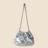 Fashion Bowknot Chain Soft Pleated Shoulder Bag