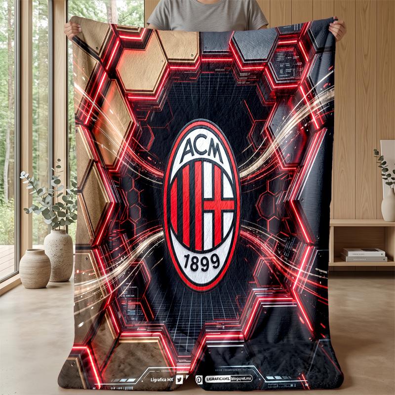 AC Milan Theme blanket Soft Flannel Blanket Plush Throw Blanket Cozy Sofa Bed Blanket for Home Decor