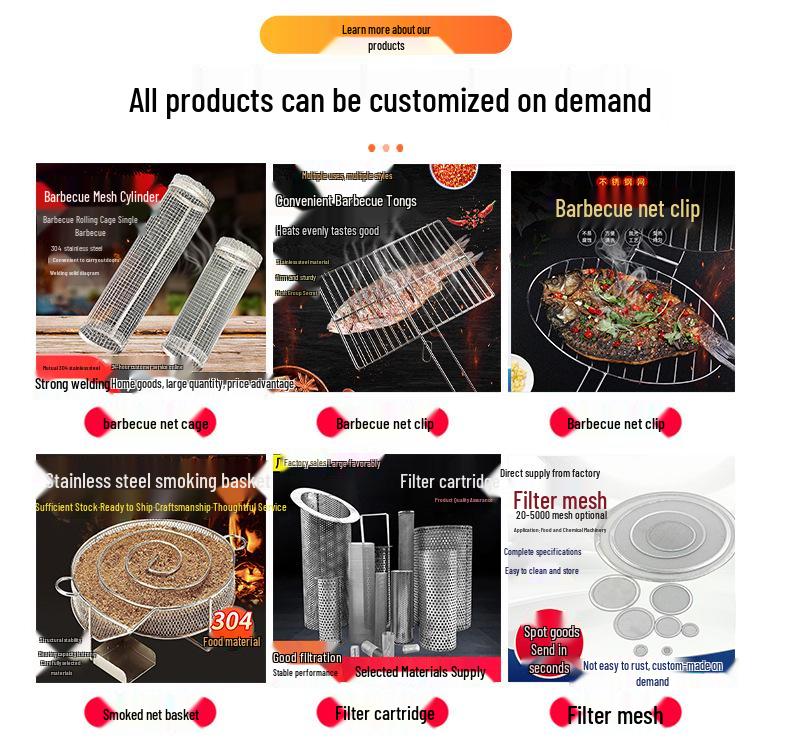 Rechteckiger Barbecue-Grill Kaltrauchgenerator - Runde 304 Edelstahl Räucherbox