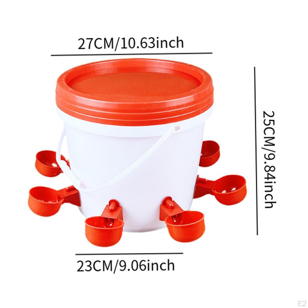 Zestaw karmnika i poidła dla kur, Poidło dla drobiu, Lekki z miseczkami na wodę, dla