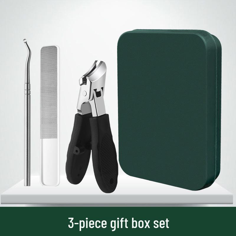 Anti-Splash Nail Clipper 6-Piece Set with Cover for Manicure & Pedicure