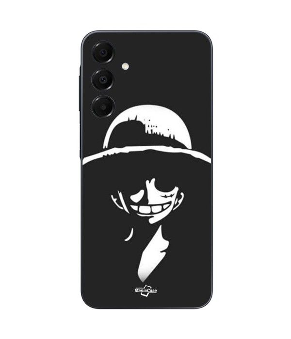Phone Case - Lakokine - Galaxy A16 - Silicone - Soft - Monkey D. Luffy Black and White