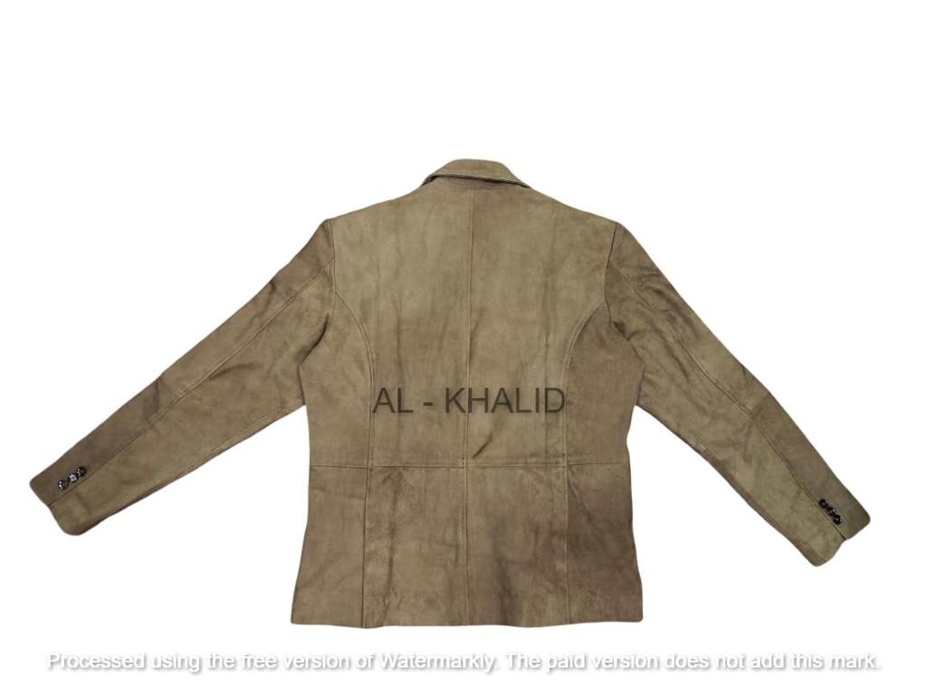 AL KHALID Neuer Herren Braun Wildleder ZWEI KNÖPFE Blazer Weiches Lammleder Lässig Slim Fit Mantel Blazer