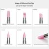 5Pcs/Set Pink Dual Ended Sculpture Pen Manicure Brush Rhinestone Nail Art Silicone Pen 3D Flower Carving Dotting Nail Tool