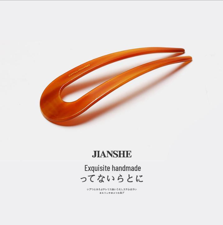 Chinese Style U-Shaped Hairpin for Women - Elegant Bun Styling and Securing Accessory