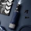 Three-Fold Automatic Reverse Umbrella with Reflective Edging & LED Light, Customizable Logo, All-Weather Protection for Business Use