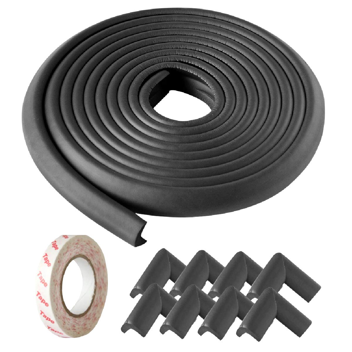 

Shiawase Warehouse Защита углов 8 углов Лента Предотвращает травмы головы ребенка Товары для безопасности ребенка Подушка, 5 м, Защиты, Двусторонний набор, Защита, Предотвращение, чёрный