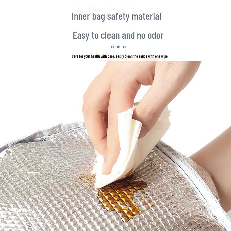 Insulated Waterproof Student Lunch Bag with Thickened Aluminum Foil