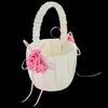Wedding Bridal Page Boy Ribbon Satin Faux Rose Flower Girl Basket Party Decor