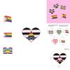 Creative Heart Shaped Rainbow Brooch Stylish Alloy Enamel Pin For Fashionable Personalization