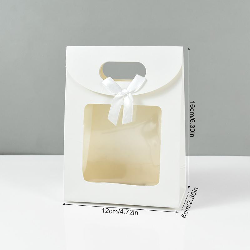 

10/20 шт. Подарочная коробка из крафт-бумаги с прозрачным окном для свадебных сувениров, вечеринок, конфет, закусок, печенья, упаковочный пакет для рождественского подарка 10pcs