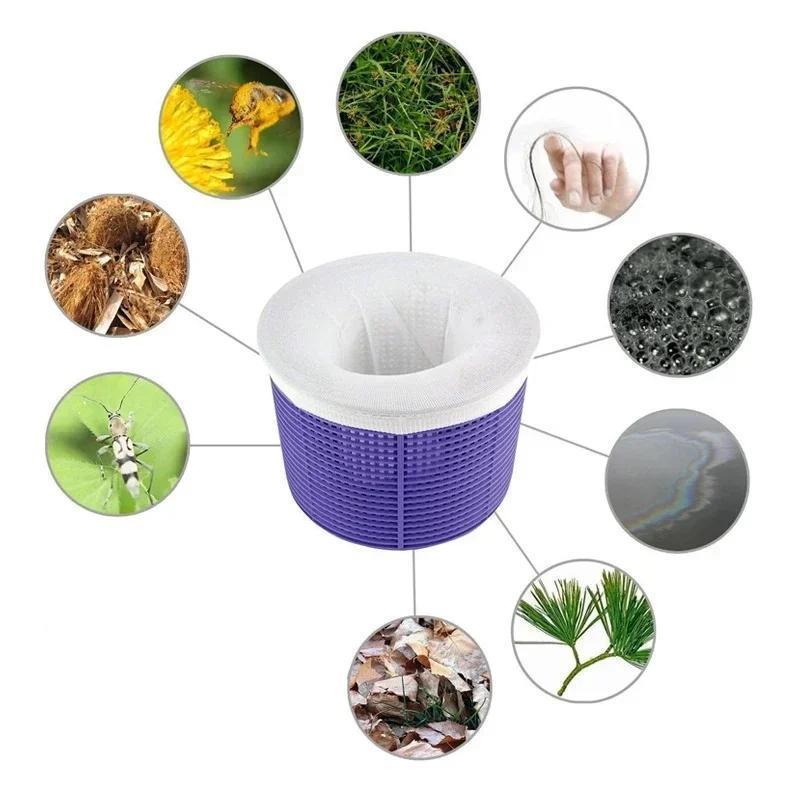 10/20pcs Swimming Pool Skimmer Socks Home Appliance Nylon Mesh Filters Baskets Skimmers Swimming Pool Cleaning Tool Accessories