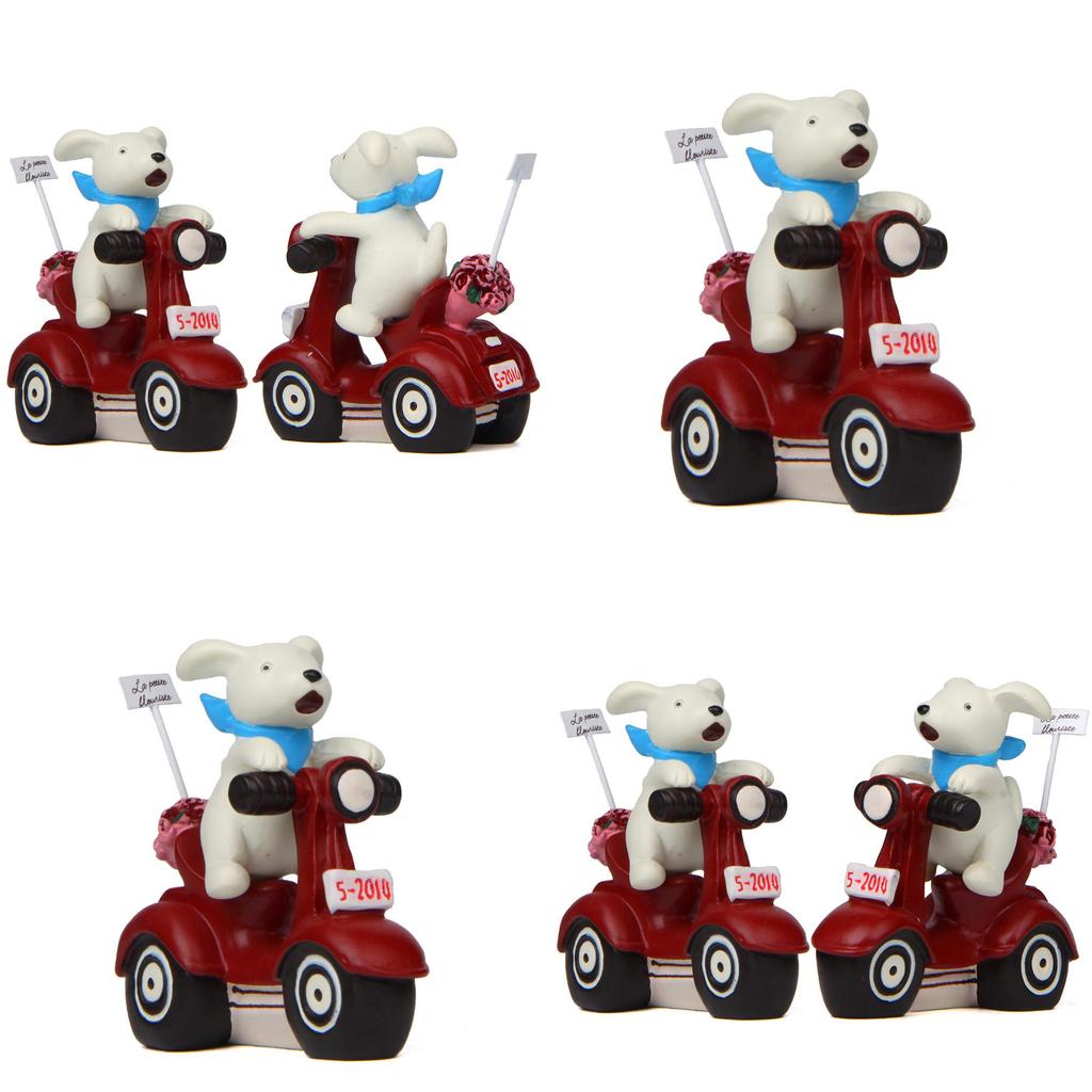 Small Dog Resin Motorcycle Flower Pot Garden Decor For Indoor Plants And Gift Giving