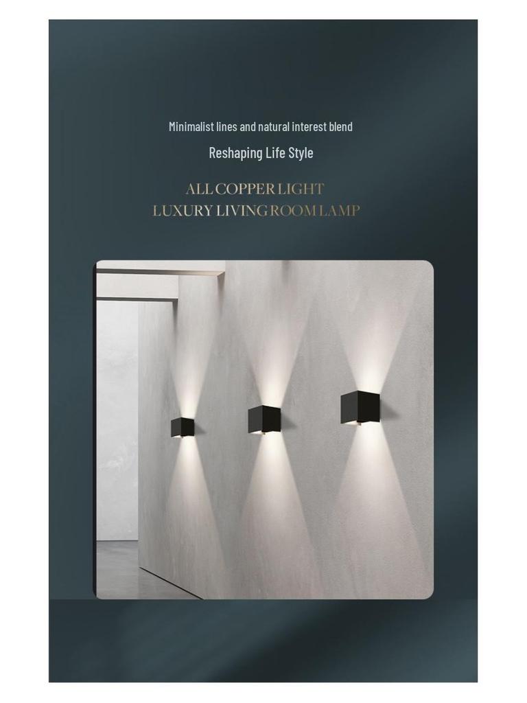 Double-Head Dimmable Outdoor Waterproof Wall Lamp