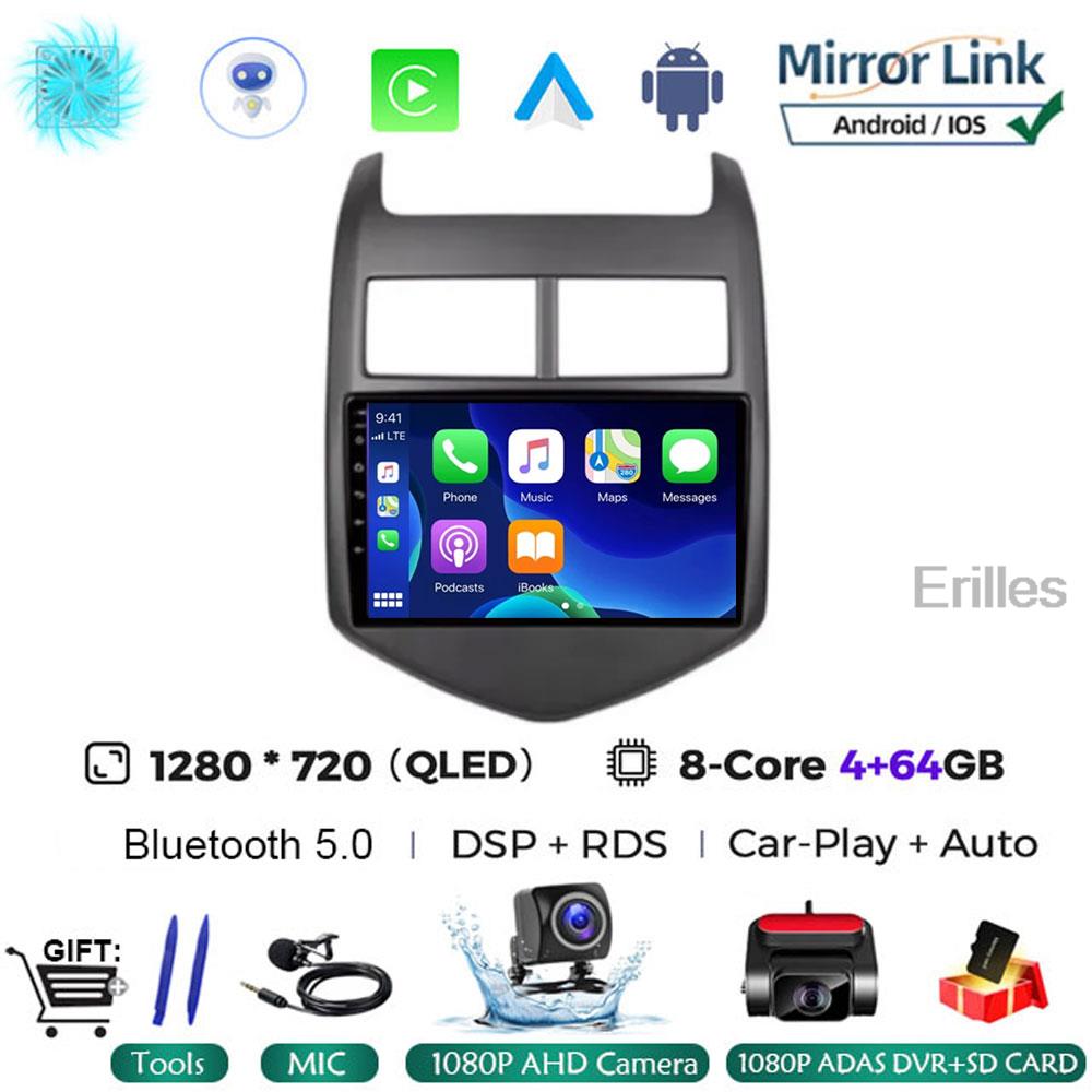 5G 2din Android 14 Car Radio Multimedia Player For Chevrolet Aveo 2 Sonic T300 Autoradio CarPlay Navigation GPS