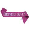 European & American Fashion Glitter Birthday Sash - Birthday Queen/Girl Ribbon