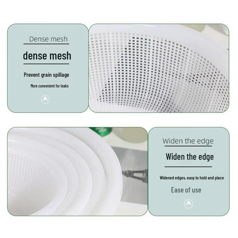 Round Plastic Draining & Storage Basket Set