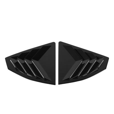 1 Pair Rear Side Window Louver Shutter Trim Cover Decor Glossy Black Scratch Proof for WRX STI VB