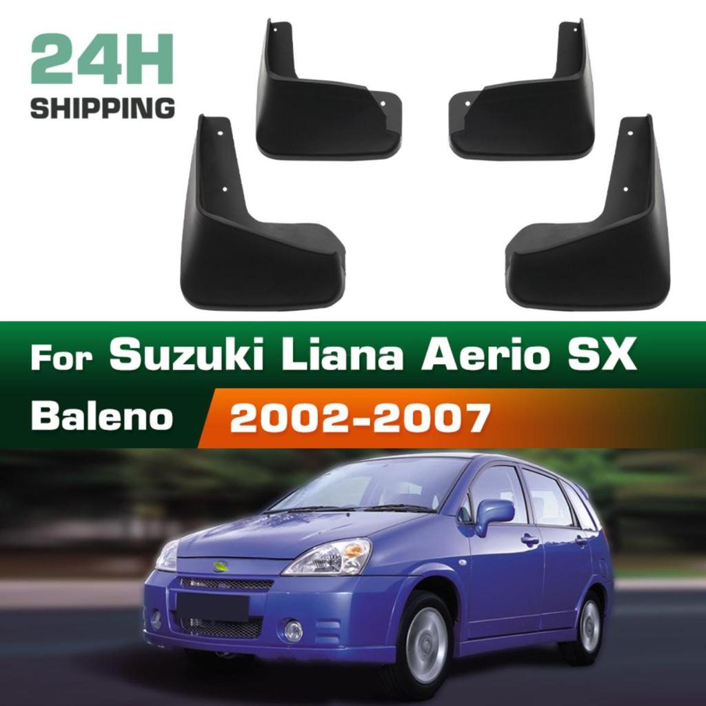4 Pezzi Paraspruzzi Parfanghi Compatibili con Suzuki Liana Aerio SX Baleno 2002 2003 2004 2005 2006 2007