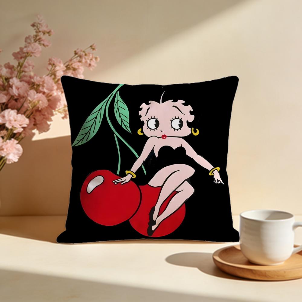 Stylish BBetty Boopier Cushion Cover Stylish Washable Pillow Cover Ideal for Couch Bedroom Car Decoration