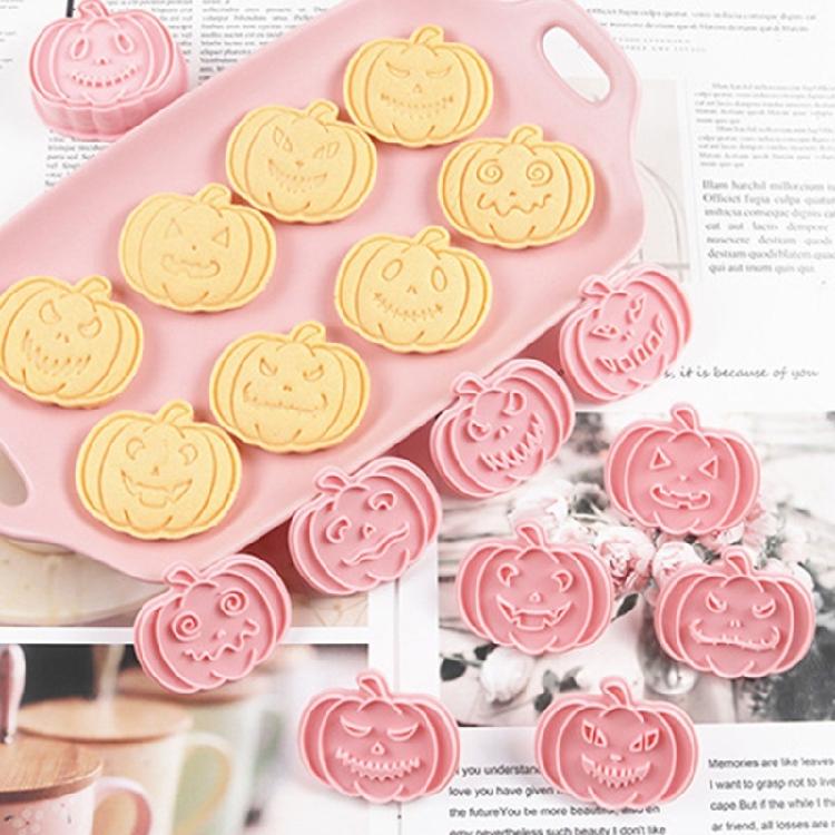Halloween Baking Essential 3D Pumpkin Cookie Cutters Reusable Plastic Molds For Festives Cookie Cakes And Decorations