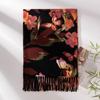 New Soft and Warm Imitation Cashmere Large Flower Print Tassel Scarf High End Women's Scarf Shawl