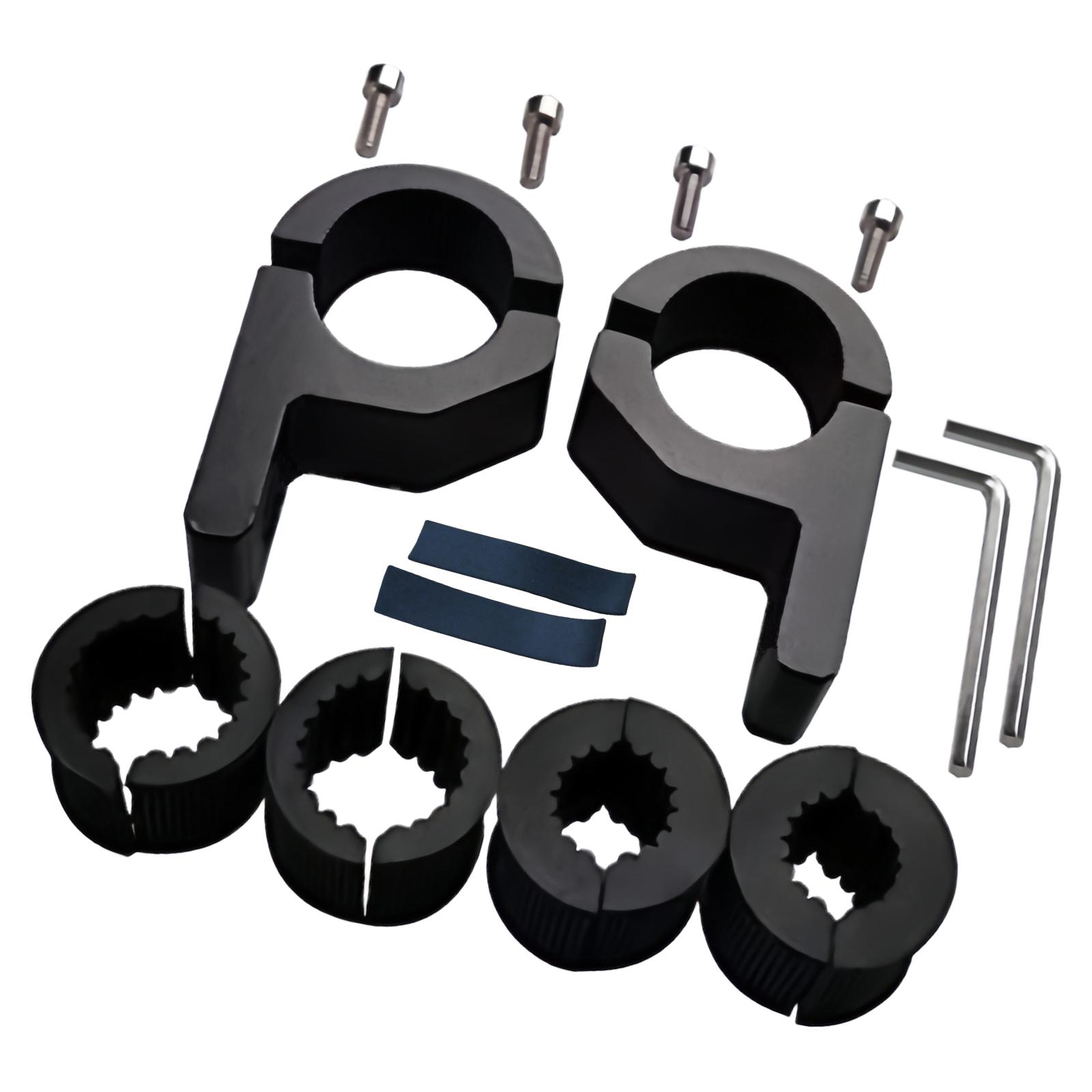 

2 Pieces Shockproof Work Light Brackets Holders Clamps With Nonslip Rubber Inserts Suitable For Vehicles Secure Mounting 1