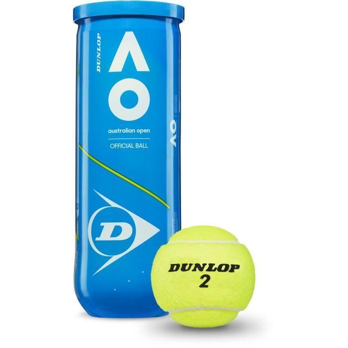 DUNLOP - Balles De Tennis Australian Open - Tube De 3 Balles