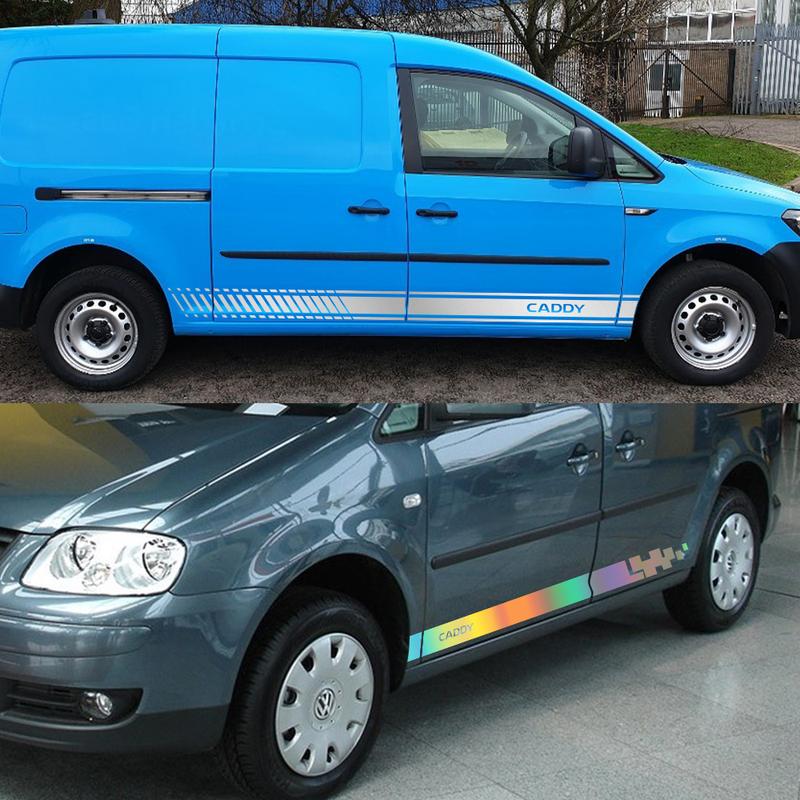 Car Door Side Stickers For Volkswagen VW Caddy MK1 MK2 MK3 MK4 Maxi Kombi Camper Van Racing Vinyl Decor Decal Auto Accessories