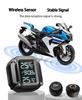 Motorcycle Wireless TPMS Real Time Alerts Waterproof LCD Display External Sensors Tire Pressure Temperature Monitoring System