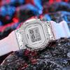 Tecnologia Nera Orologio Quadrato Galvanizzato Stile Femminile Semplice Temperamento Studente delle Medie Orologio da Uomo Impermeabile Luminoso Orologio Elettronico