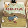 Hilda Poster Printed Flannel Blanket, soft throw for bedroom sofa, washable, fan merchandise, great gift.