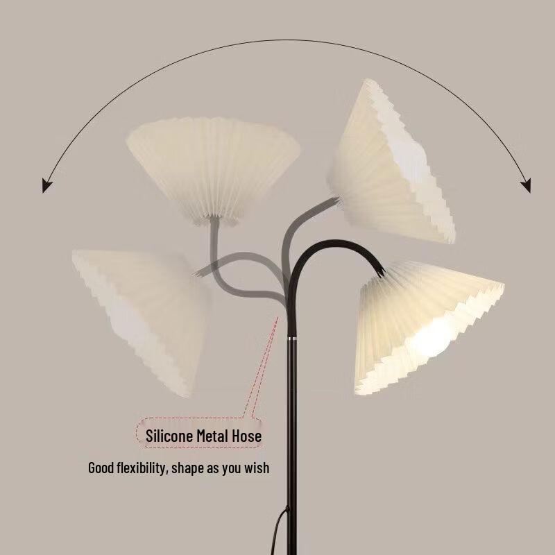 OEING Pleated Flower Floor Lamp
