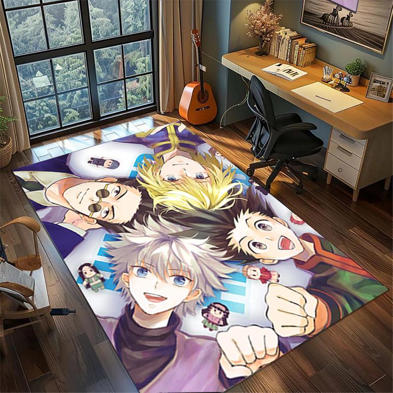Hunter × Hunter  Large Area Rug Carpet Non Slip Washable Floor Mat Bedroom Gamer Room Home Decor—kwq35 60x90cm