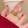 Get Rich Now! Birthday Gold Pony Ring Stacked Index Finger Ring Open Ring