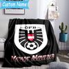Custom Name ÖFB Football Blanket Flannel Blanket for Camping, Hiking, Garden Parties, Picnic Essentials,gift for family and friend