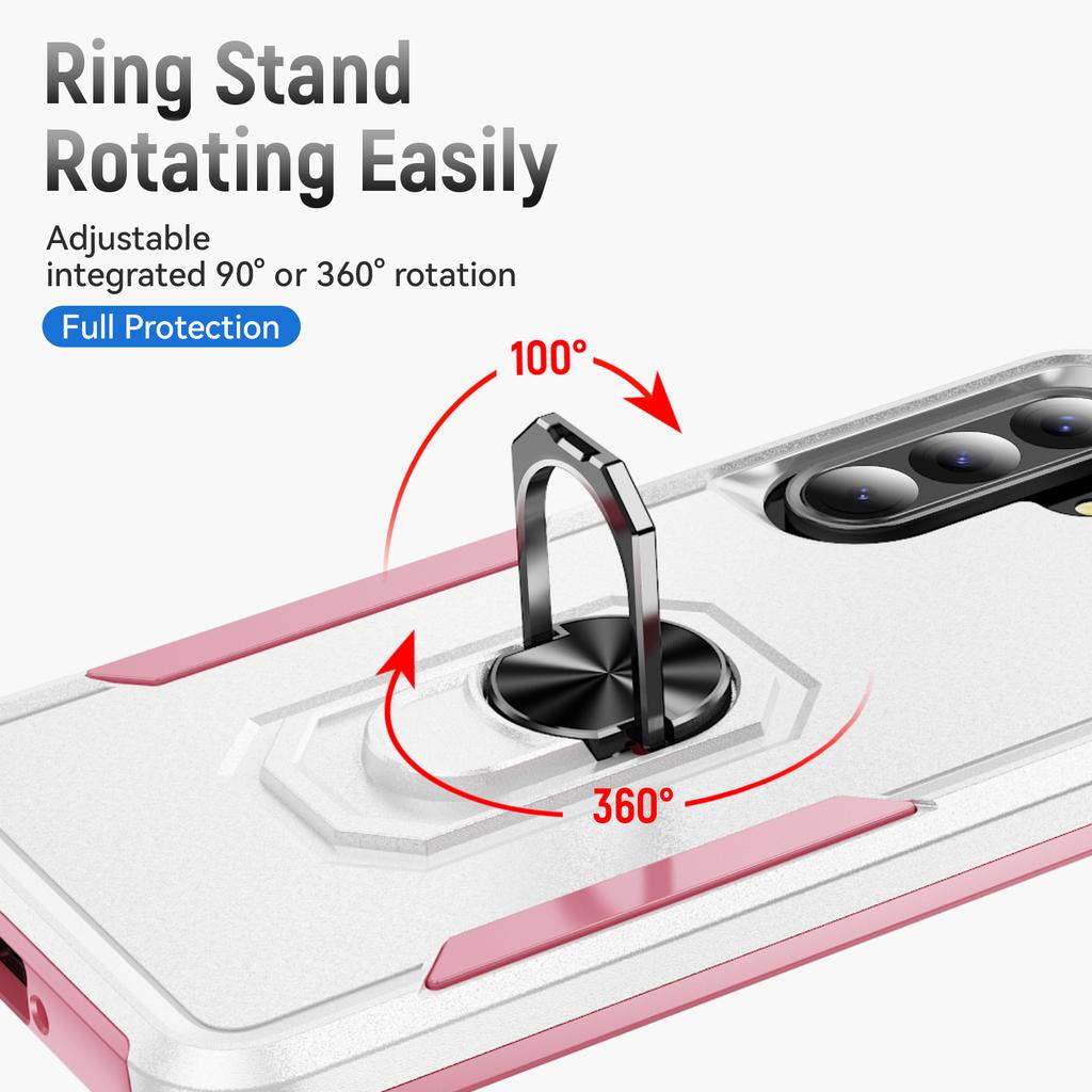 Für Samsung Galaxy A36 5G Hülle Militärische Schutzklasse Ring-Ständer PC+TPU Handyhülle