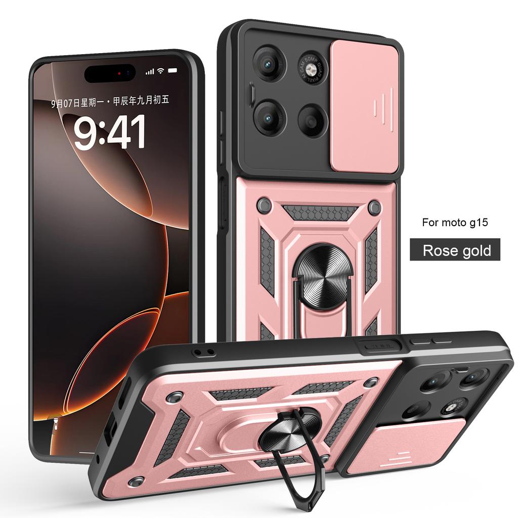 For Motorola G67 Case Moto G77 G67 Power G57 Power Cover Magnetic Ring Holder Armor Phone Case Slide Camera Protect Back Cover