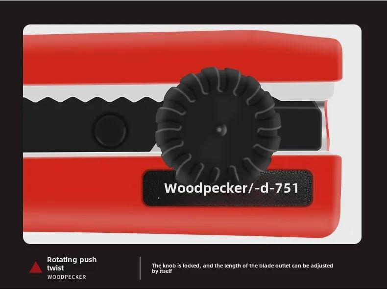 Woodpecker 25mm Heavy-Duty Utility Knife for Cutting Paper, Leather, and Wallpaper
