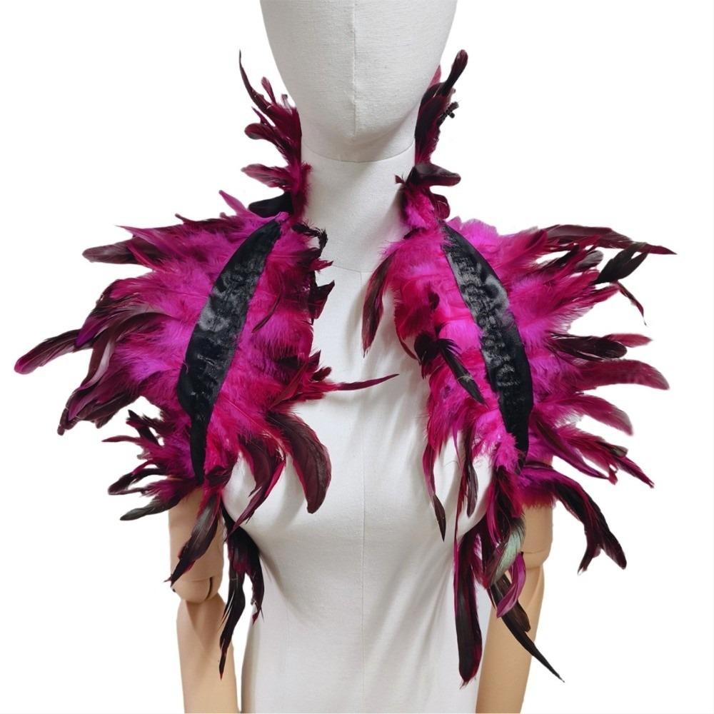

Gothic Style Halloween Feather Shawl Natural Feather Cape Party Holiday Dress Up Cosplay Costumes коричневий