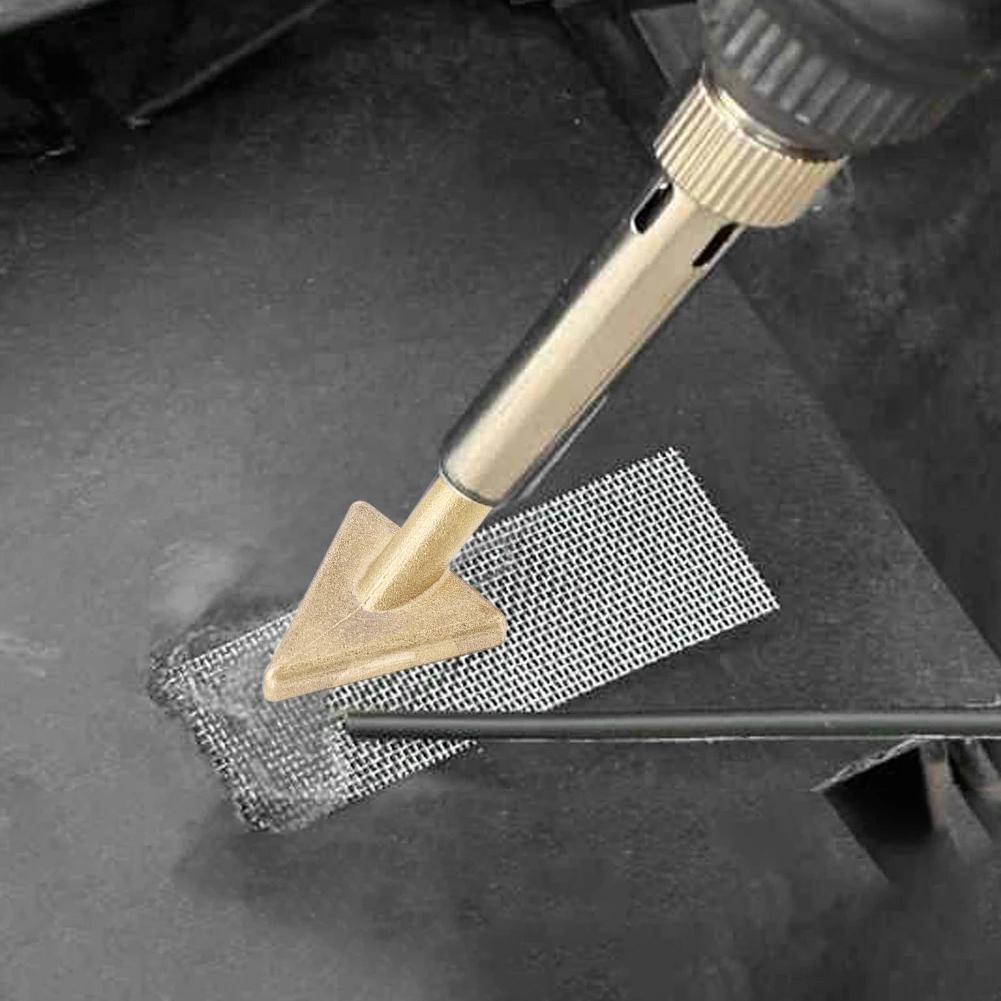 Soldering Iron Tips Set Copper Triangular Smoothing Head Replacement Tips for 80Watt Plastic Welder Repair Tool
