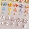 10Pcs Flower Clay Cutter Clay Molds for Earrings Making, 5 Shape Geometric Flower Clay Cutter, 5 Shape Petal Clay Cutter