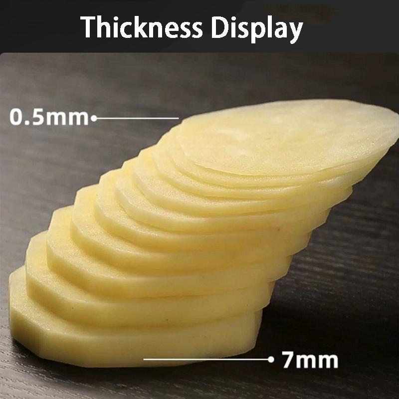 Solid Wood Vegetable Slicer Multifunctional Potato Slicer Adjustable Thickness Portable Grater Kitchen Accessories Novelty Tool
