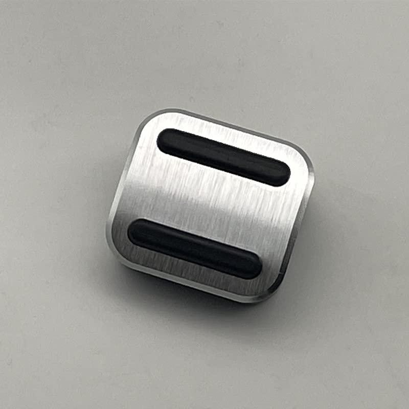 MEKOMEKO T-JTY Parking Foot Brake Pedal Cover, Anti-Slip, Rubber, Aluminum Alloy Material, 1 Piece Fits Honda Mazda Suzuki [Silver]