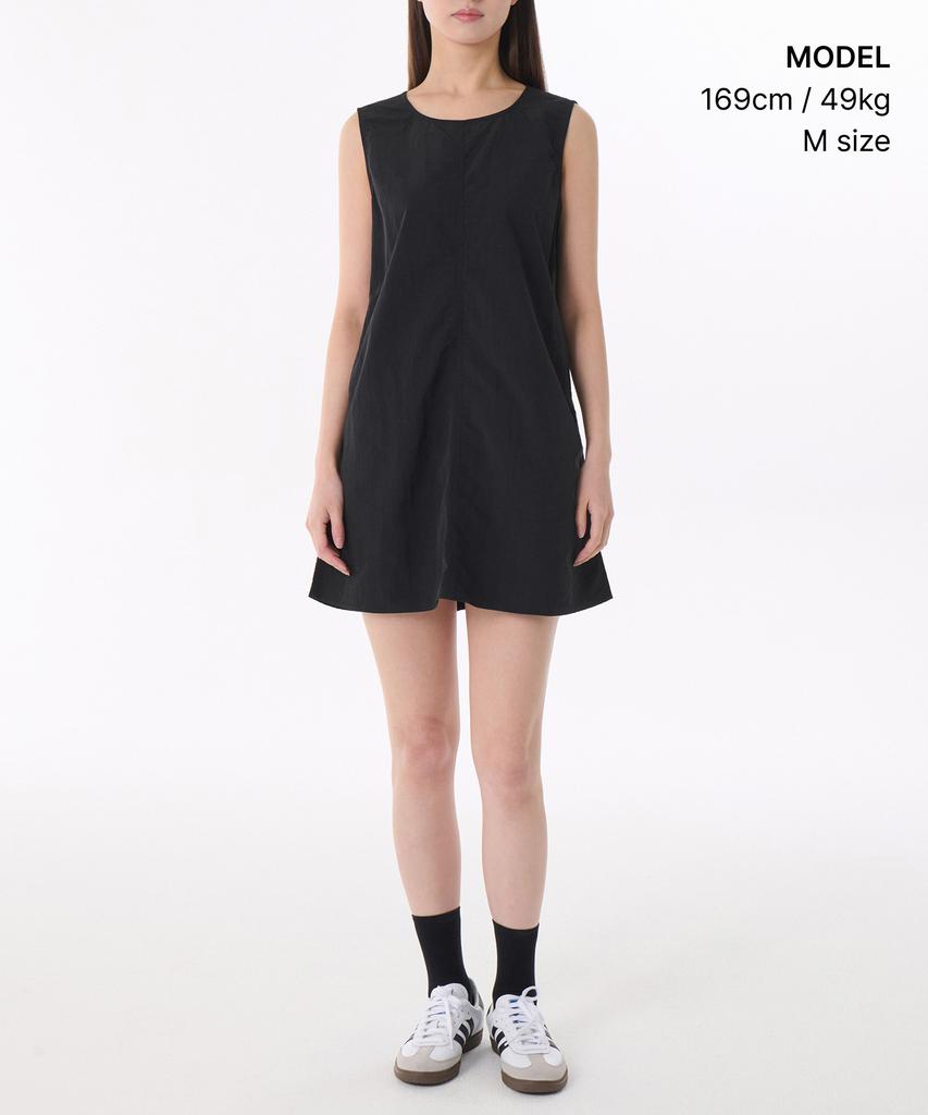 Musinsa Standard Woman Women'S Nylon Mini Dress [Black]