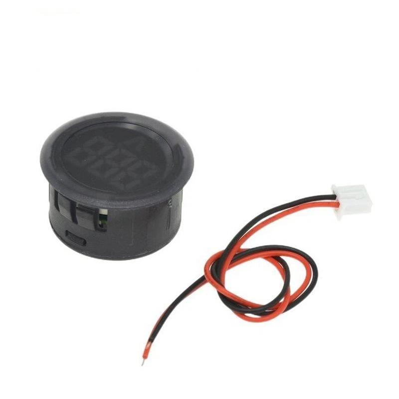 DC 4-100V Mini Voltage Meter Round LED Digital Display Voltmeter Tester for Car Motorcycle Truck RV 12V 24V Applicable