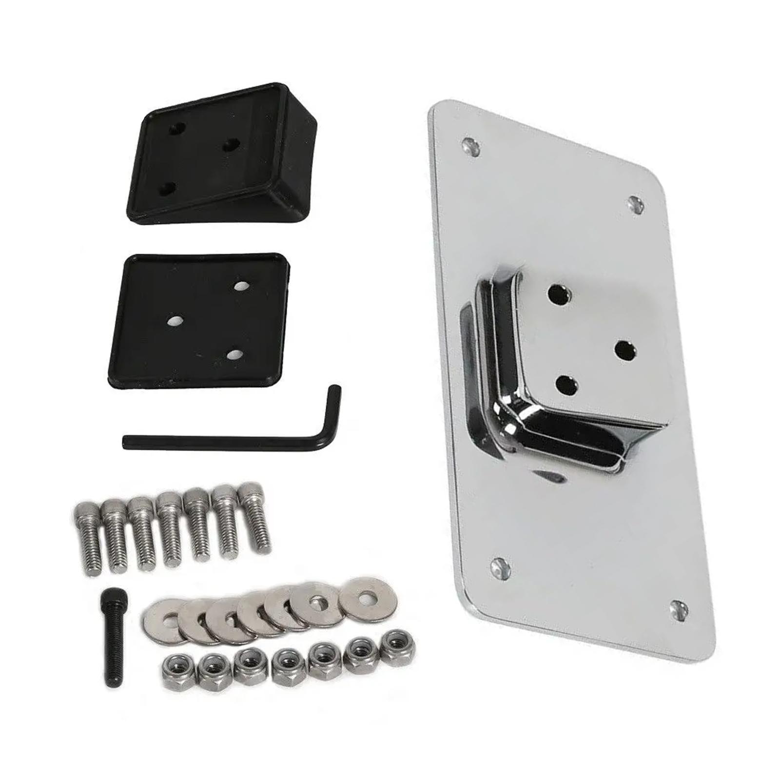 

Комплект монтажного кронштейна для номерного знака с 3 отверстиями, держатель номерного знака для аксессуаров для мотоциклов 883 1200 серебряный