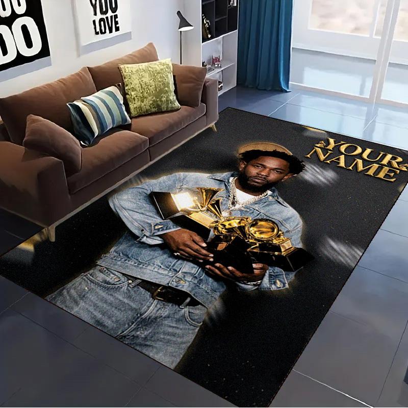 Name Custom Kendrick Lamar Carpet Rug for Living Room Bedroom Home Sofa Decoration,Kids Play Non-slip Floor Mat