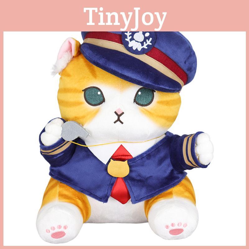 Soft And Cuddly Cat Train Conductor Plush Pillow Ideal For Sleep Decor And