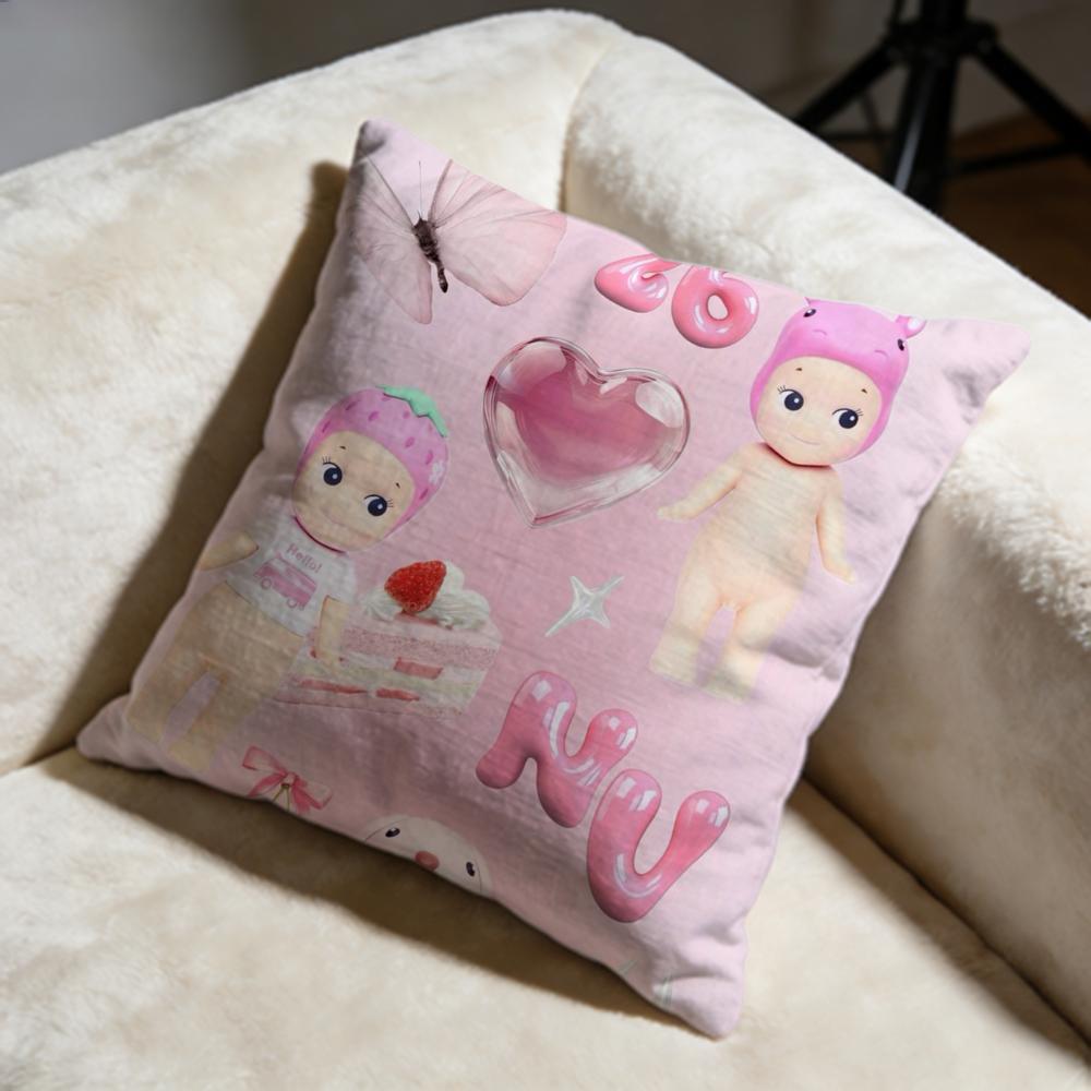 Hot SSonny Angeliou Cushion Cover Soft Decorative Pillow Case Suitable for Bedroom Sofa Car Travel Use